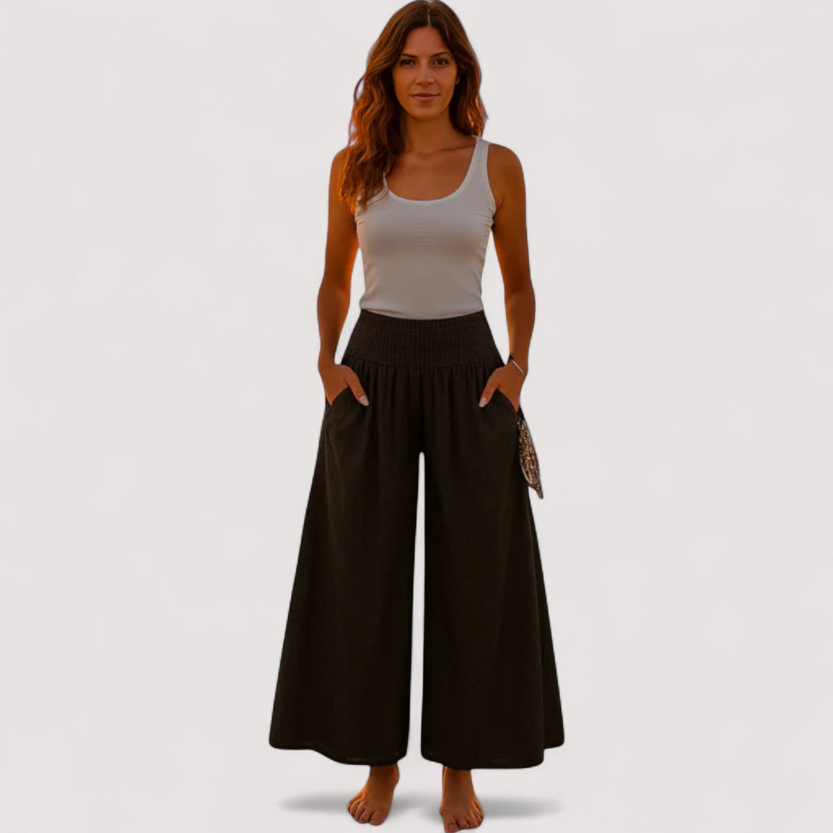 Merete - Pantalones de talle alto