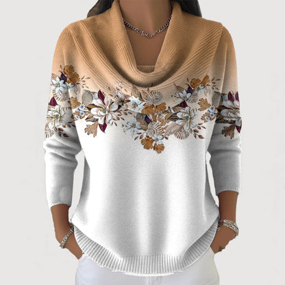 Alba – Jersey Mujer Floral con Cuello