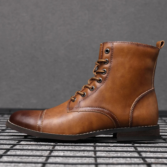 | BOTTES DE VILLE BRUNIES POUR HOMME