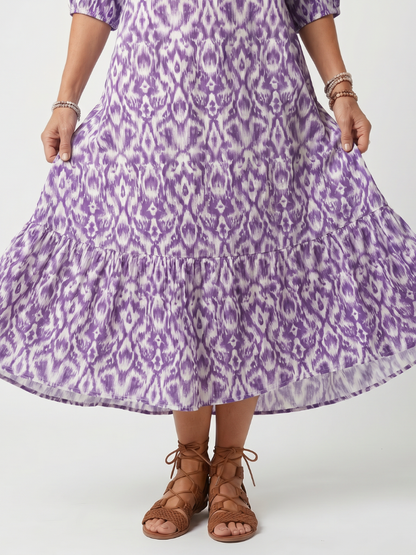 Esther| Vestido Midi Anudado Estampado