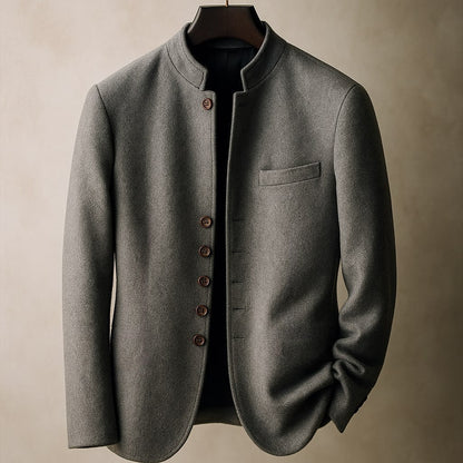 | VESTE EN LAINE AVEC COL DROIT