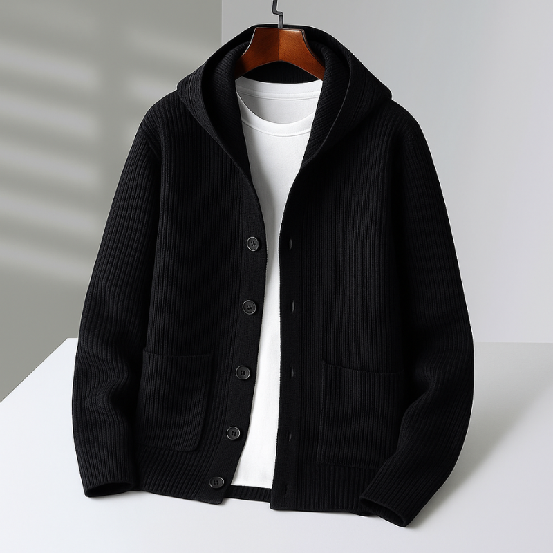 | CARDIGAN À CAPUCHE POUR HOMME