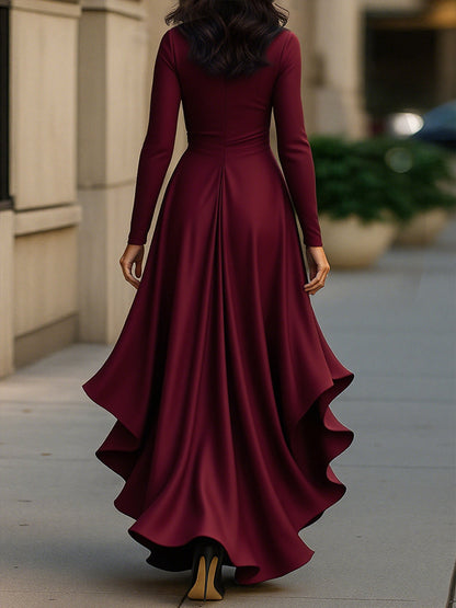 Mathilde | Vestido Cruzado Satinado Elegancia Intemporal