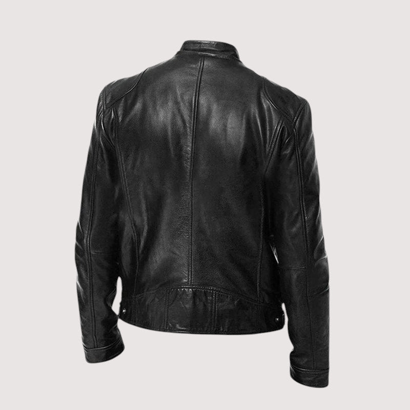| VESTE EN CUIR HAUT DE GAMME ÉLÉGANTE POUR HOMME