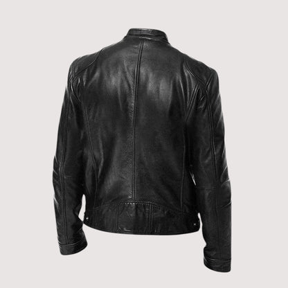 | VESTE EN CUIR HAUT DE GAMME ÉLÉGANTE POUR HOMME