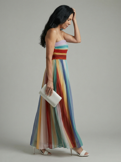 | Robe Maxi a Rayures Légères Sereine