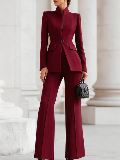 Dominique | Traje Pantalon Azul Noche Intemporal