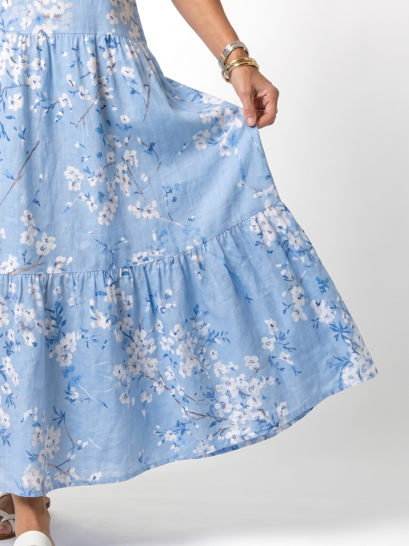 | Robe Midi Fleurie a Pompons Michèle
