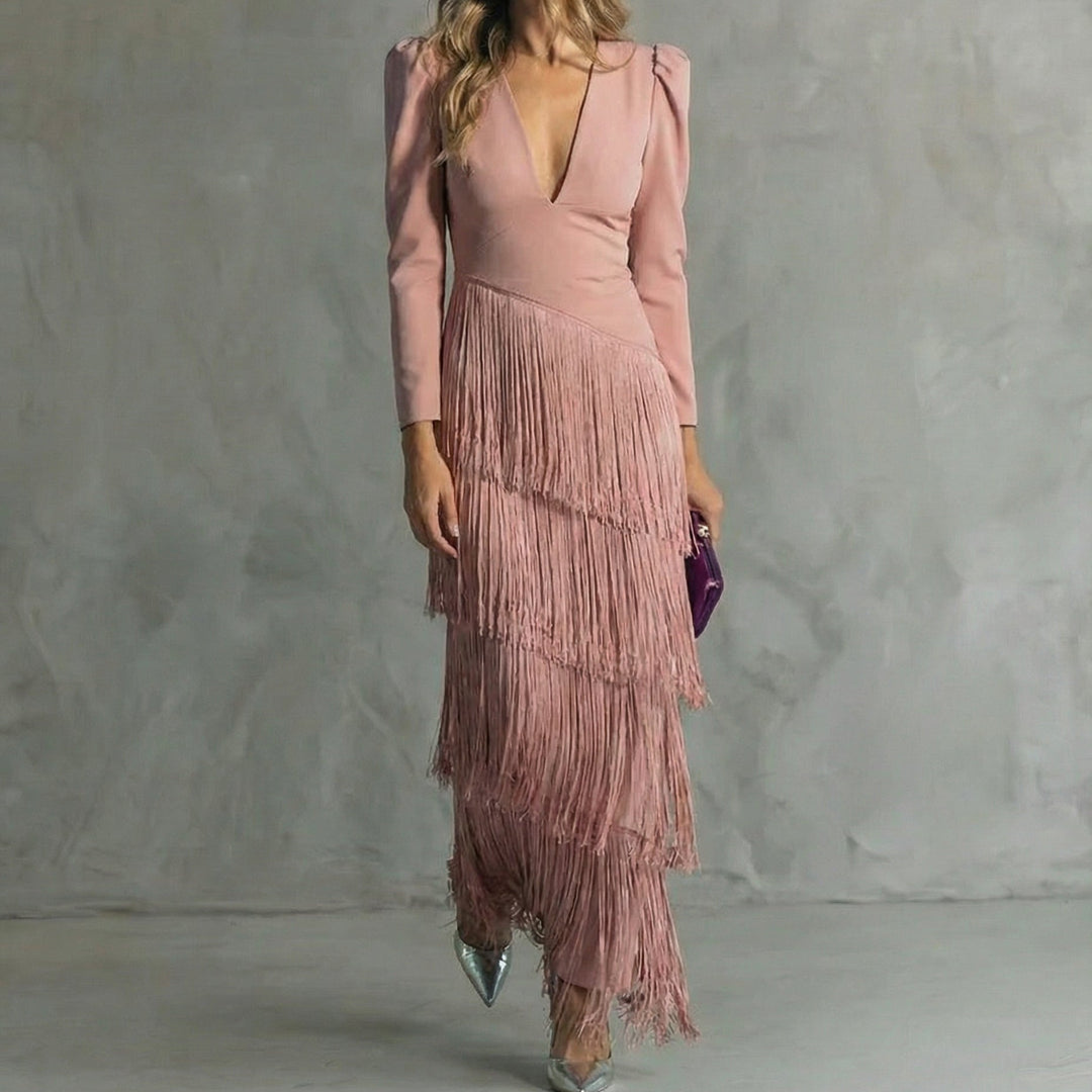 | Robe Élégante Franges Élise