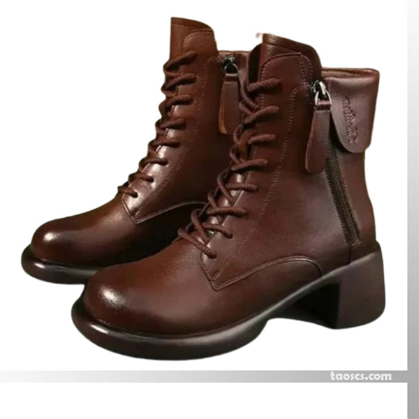 Botines Mujer Estilo Vintage - Elegantes, Cómodos y de Piel Suave