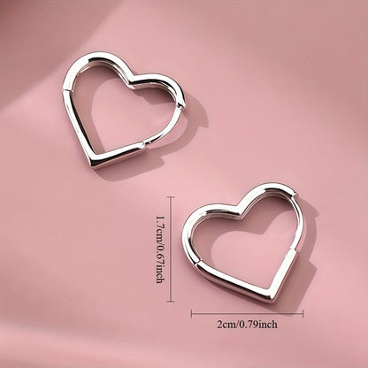 Pendientes Corazón Dorado de Acero Inoxidable