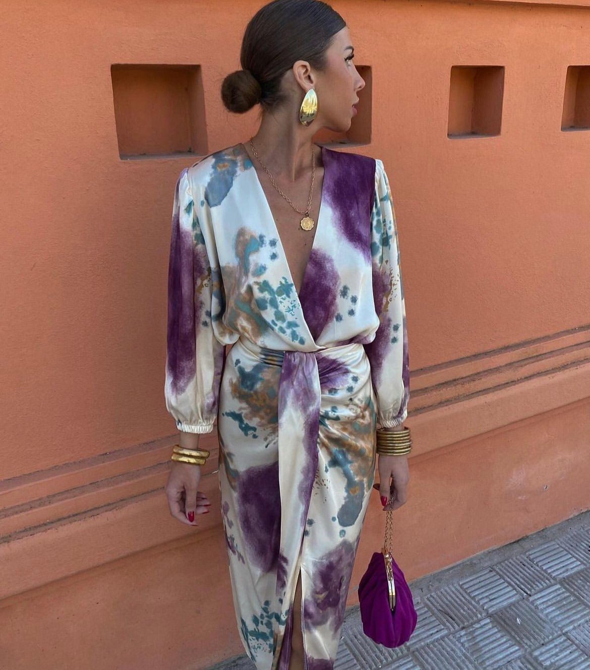 | Robe Portefeuille Satinée Léa