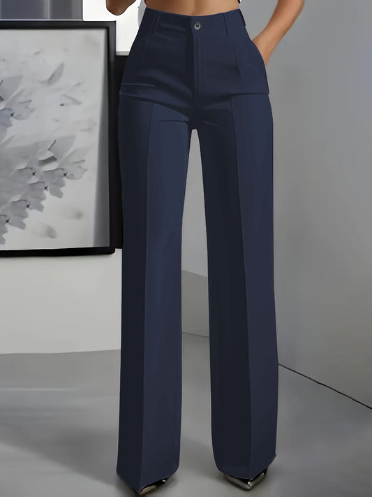 Ilyra – Pantalones de tiro alto en tejido elástico