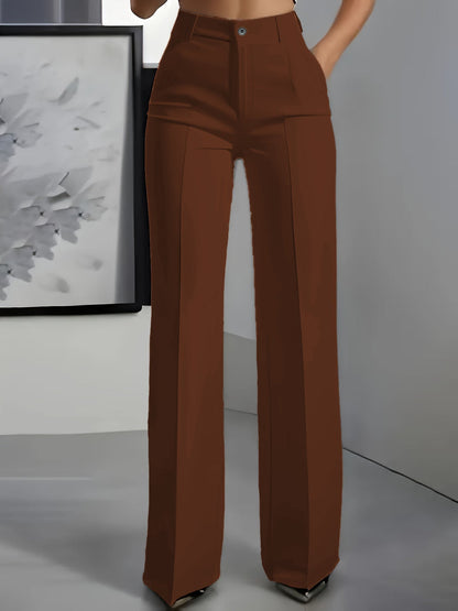 Ilyra – Pantalones de tiro alto en tejido elástico