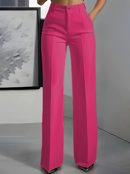 Ilyra – Pantalones de tiro alto en tejido elástico