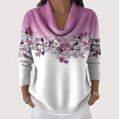 Alba – Jersey Mujer Floral con Cuello
