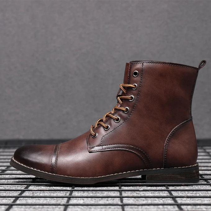 | BOTTES DE VILLE BRUNIES POUR HOMME
