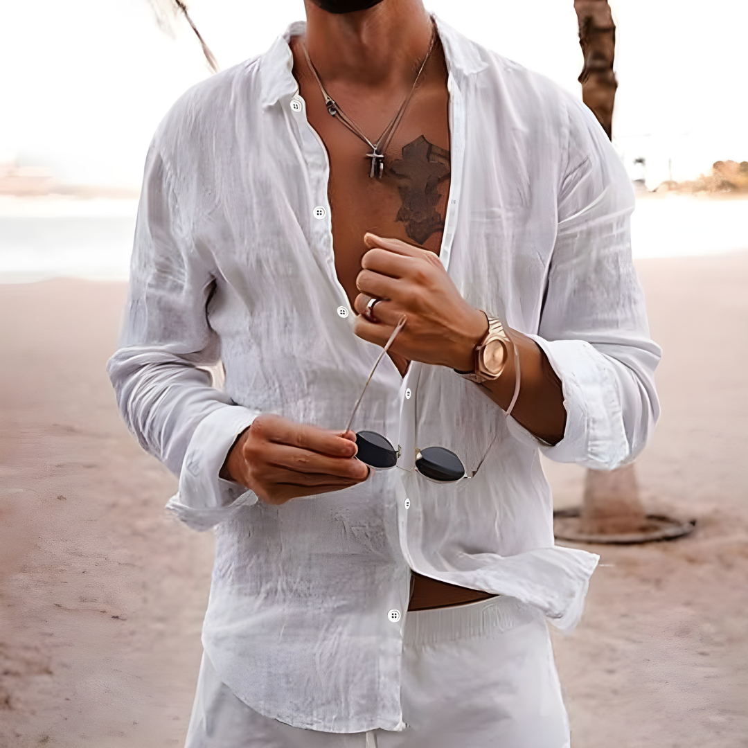 | CHEMISE D'ÉTÉ EN COTON NATUREL