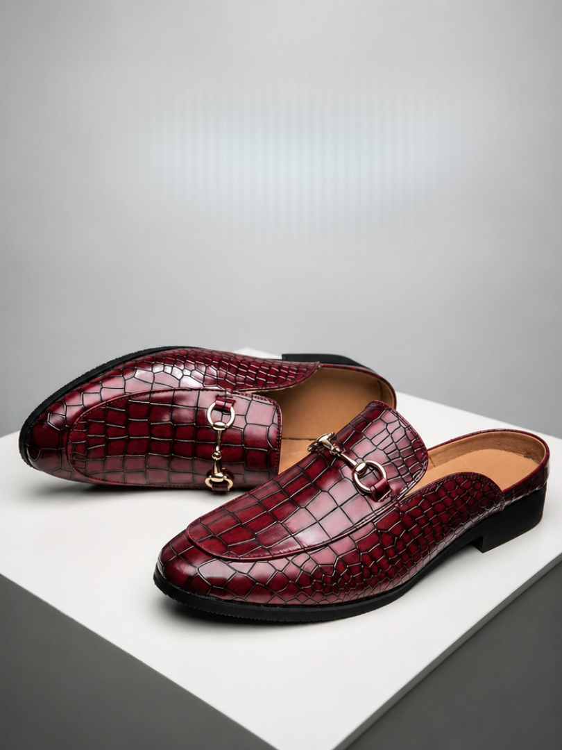 Marianna | Mules Mocasín Efecto Cocodrilo