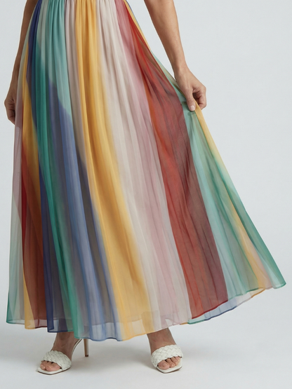 | Robe Maxi a Rayures Légères Sereine