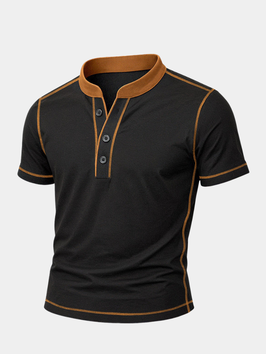 | CHEMISE HENLEY AVEC BORD EMBER