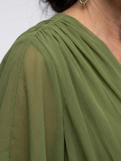 | Robe Midi Drapée a Encuellore Elysia