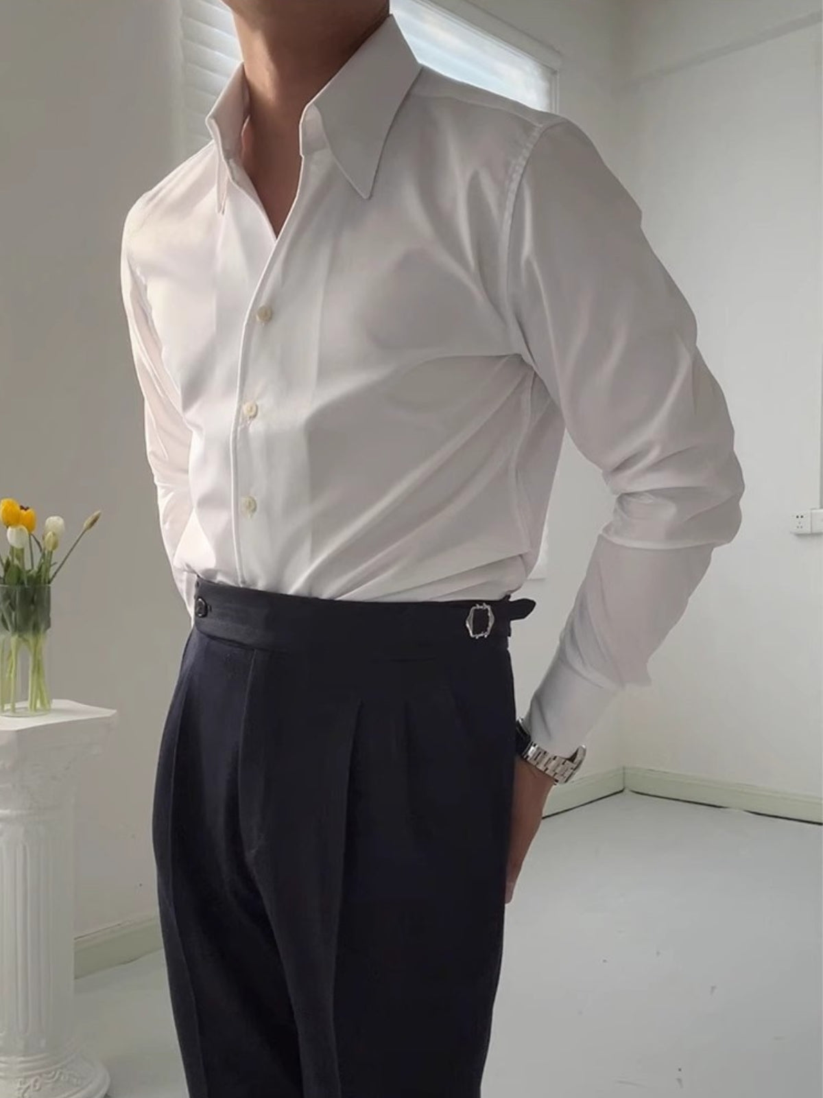 | CHEMISE ATHLÉTIQUE ITALIENNE POUR HOMME EN BAMBOU