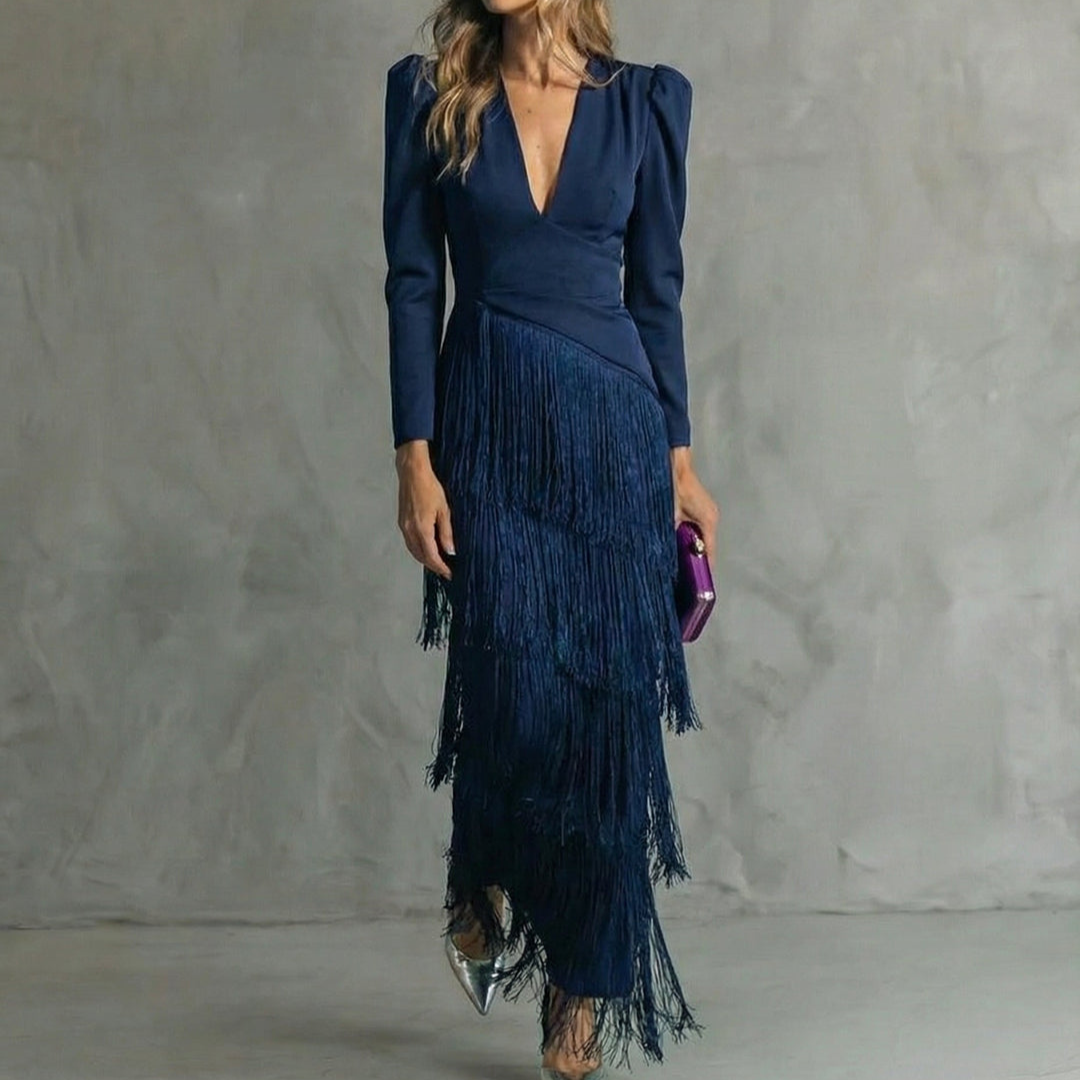 | Robe Élégante Franges Élise