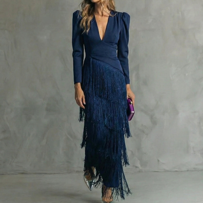 | Robe Élégante Franges Élise