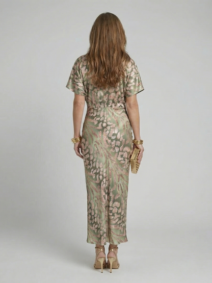 | Robe Midi a Imprimé Abstrait Coralie
