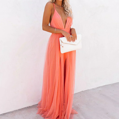 | Robe Maxi Lumière Corail
