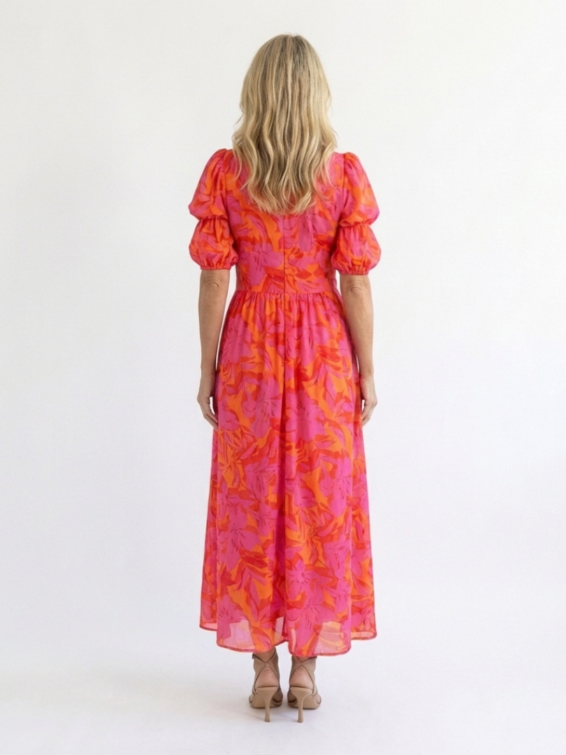 | Robe Midi a Manches Boffantes Willow