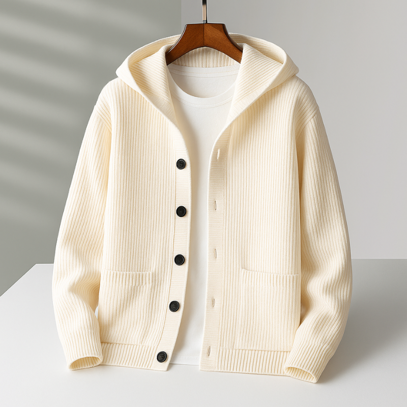 | CARDIGAN À CAPUCHE POUR HOMME