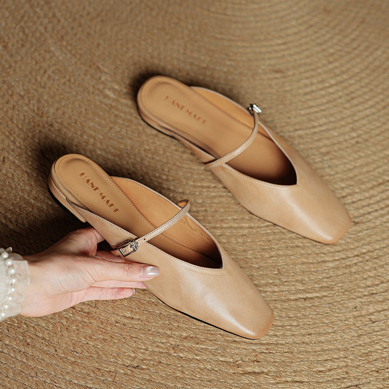 Carol | Mules Mary Jane de Punta Cuadrada