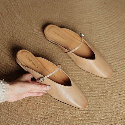 Carol | Mules Mary Jane de Punta Cuadrada