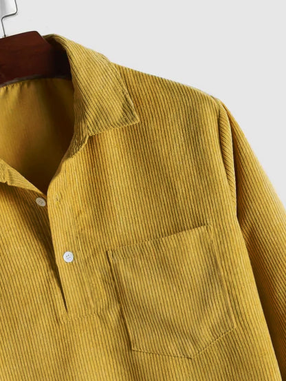 | CHEMISE MANCHES LONGUES DEMI-BOUTONS POUR HOMME