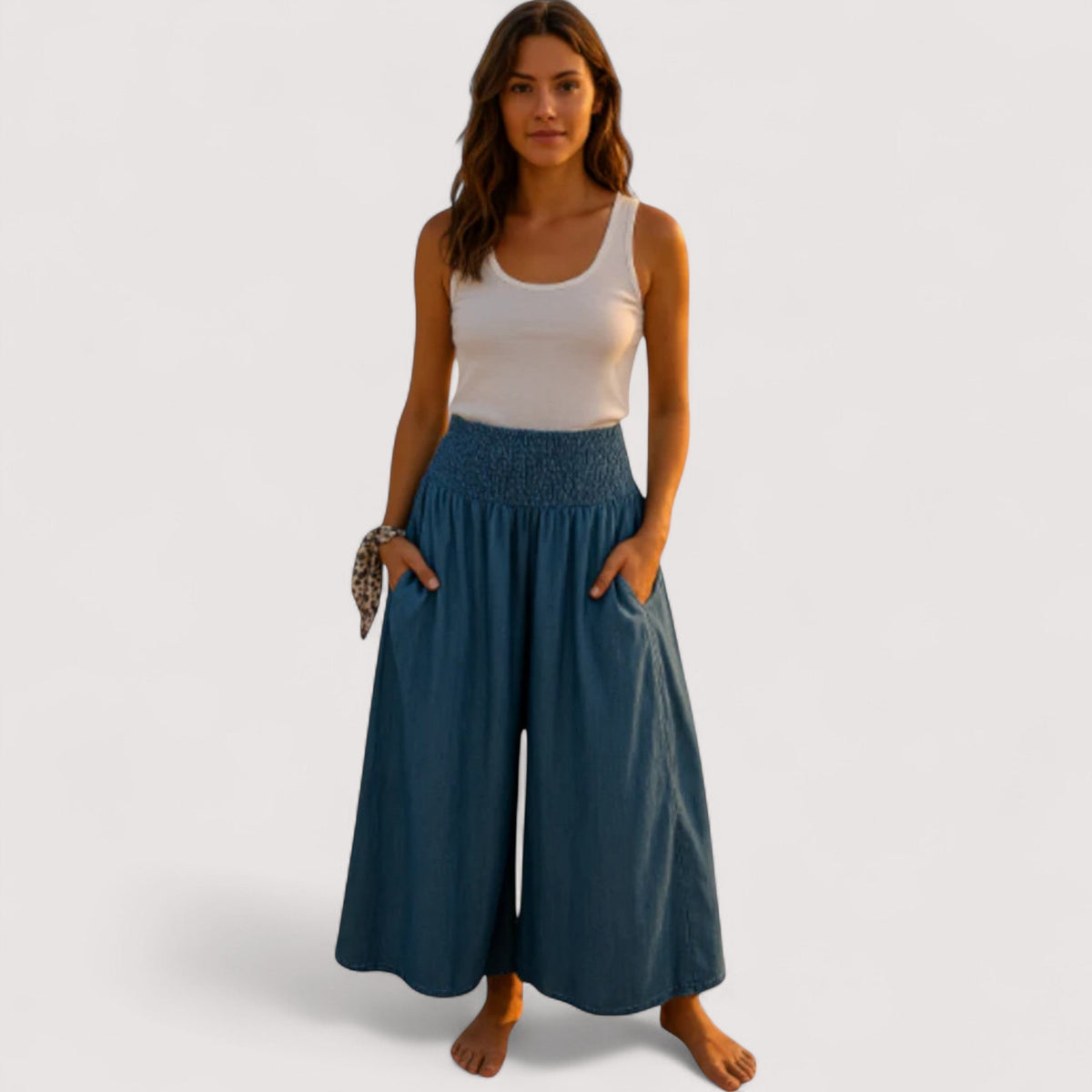 Merete - Pantalones de talle alto