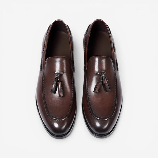 Mocasines de Cuero Genuino con Borlas Leonardo
