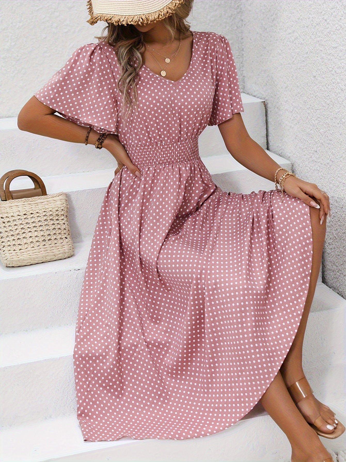 | Robe Élégante Pois Élisa