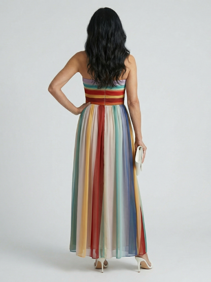 | Robe Maxi a Rayures Légères Sereine