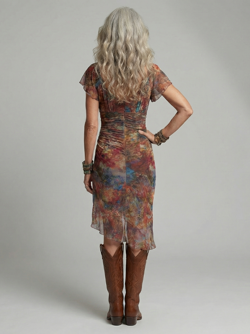 | Robe Midi Halter Silencieuse Aeris