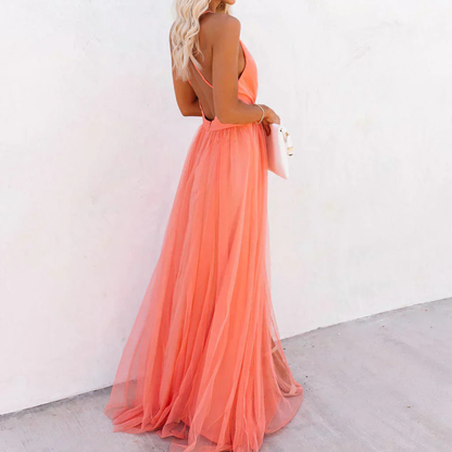 | Robe Maxi Lumière Corail