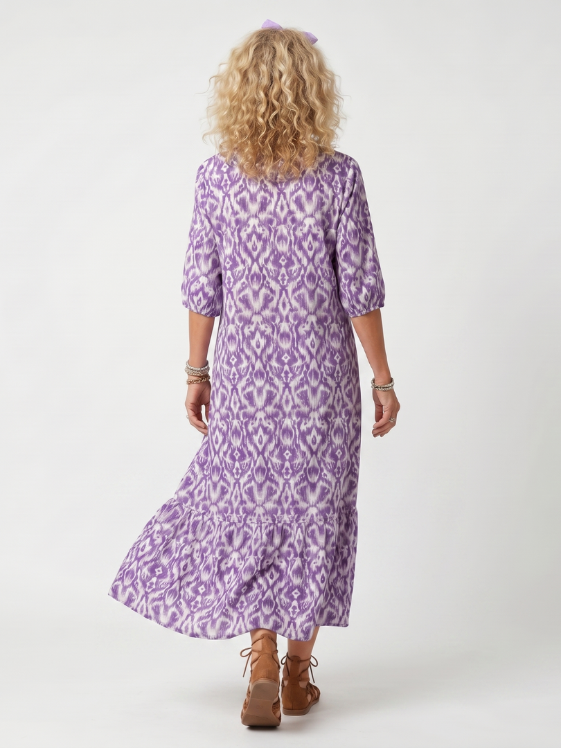 Esther| Vestido Midi Anudado Estampado
