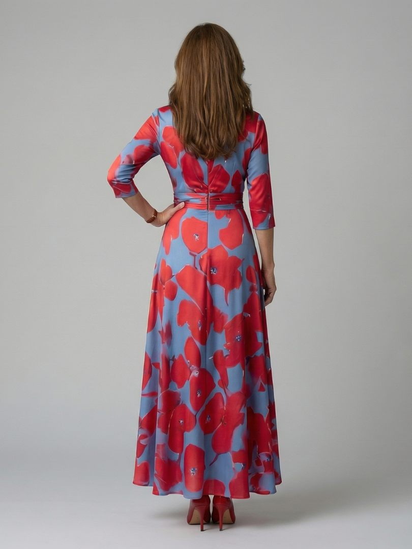 | Robe Midi Croisée a Col Celine