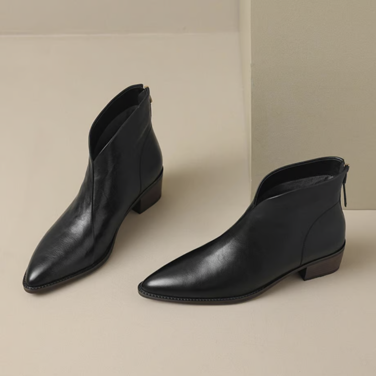 | Bottines Élégantes en Cuir