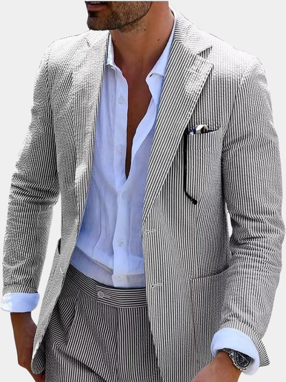| COMPLET ÉTÉ À RAYURES (PANTALONS + VESTE)