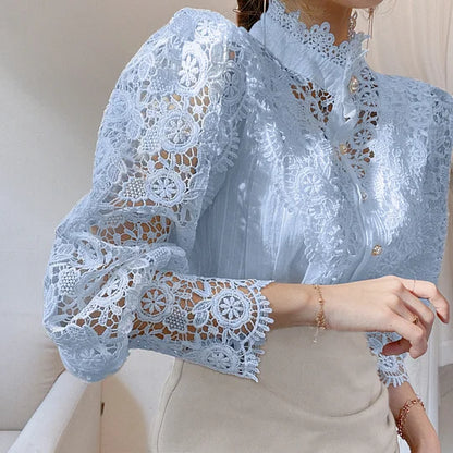 | Chemise a mangas longues con dentelle y dyalles Tove