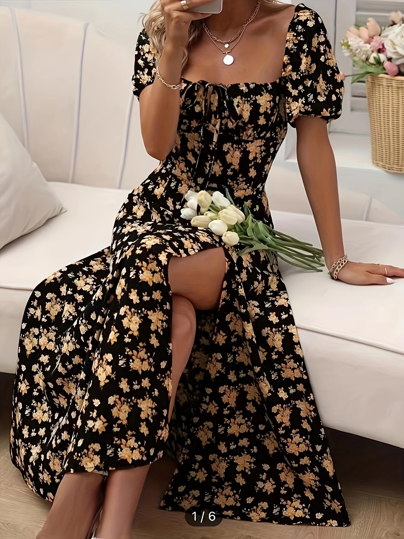 | Robe Élégante Florale Chloé