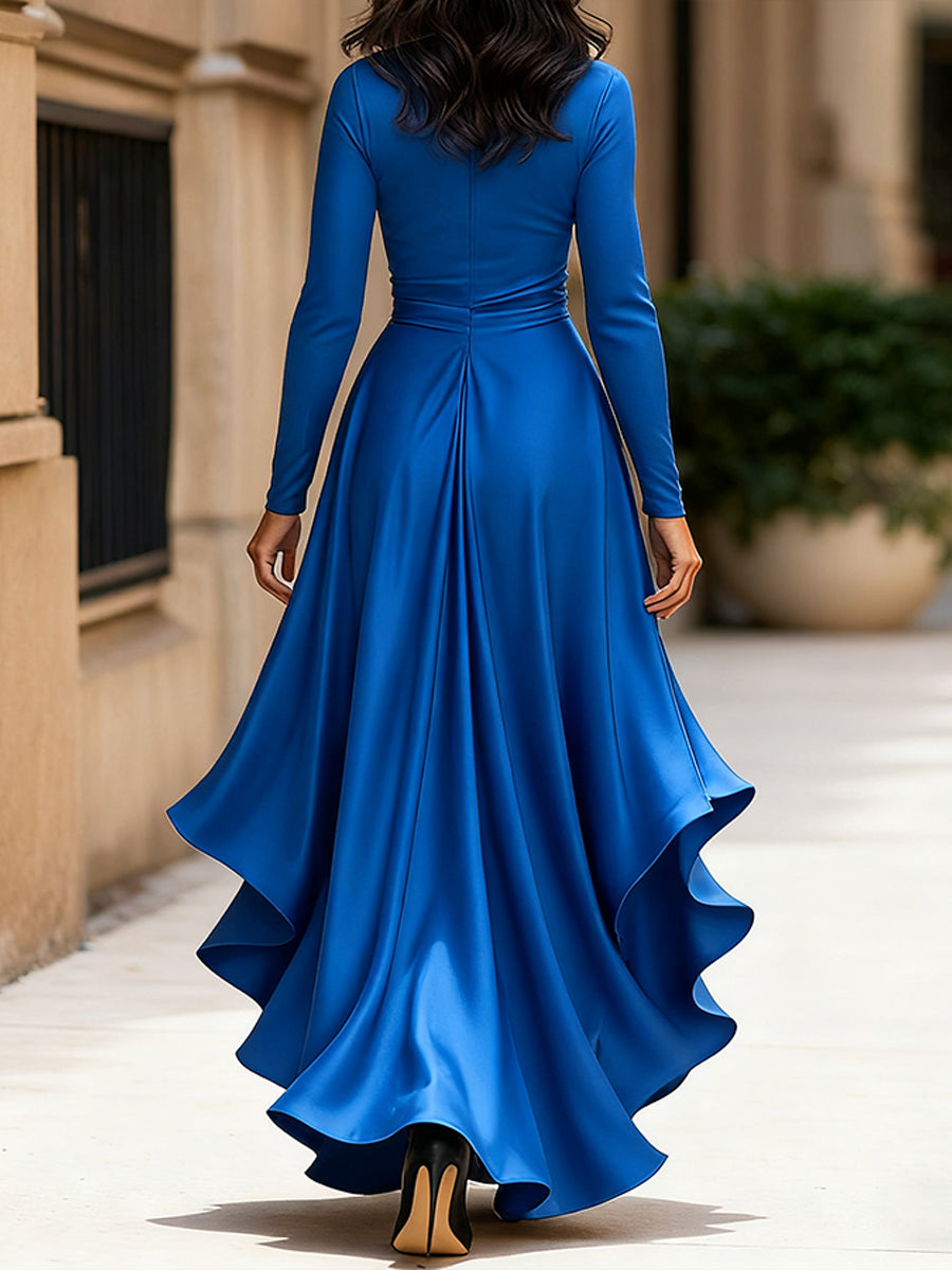 Mathilde | Vestido Cruzado Satinado Elegancia Intemporal