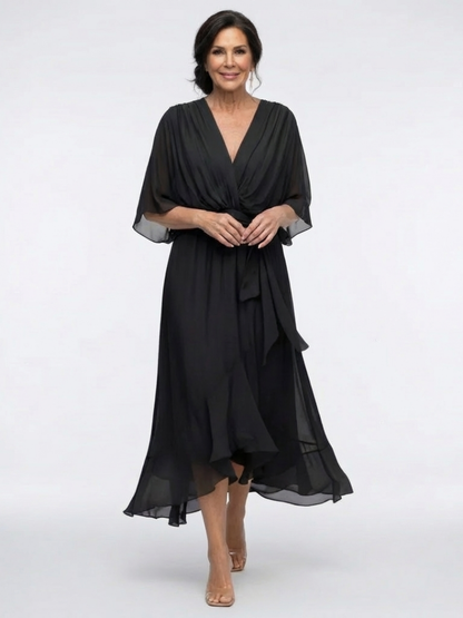 | Robe Midi Drapée a Encuellore Elysia